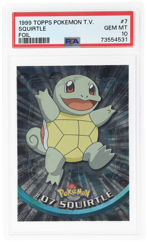1999 Pokemon Tv Animation Series 1 Foil Squirtle #7 PSA 10