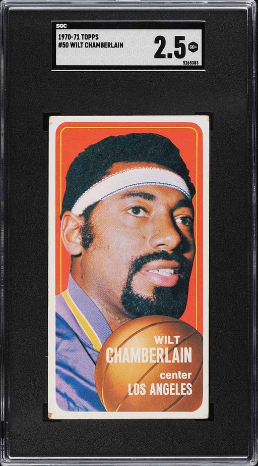 1970 Topps Basketball Wilt Chamberlain #50 SGC 2.5 GD+