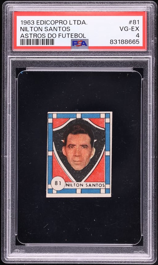 1963 Edicopro Ltda. Astros Do Futebol Nilton Santos #81 PSA 4 VGEX