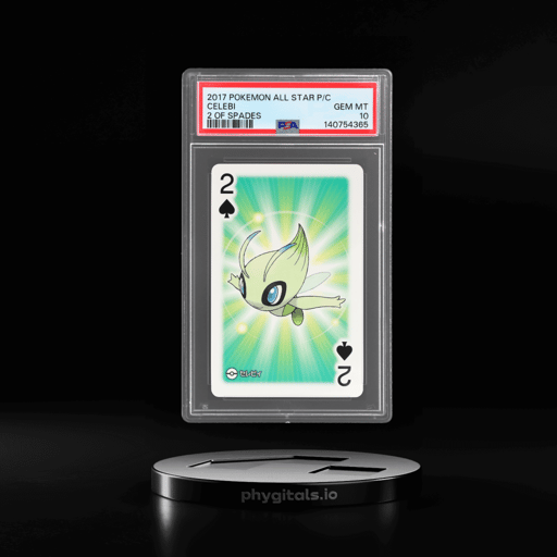 2017 Pokemon All Star Playing Cards 2 of Spades Celebi PSA 10