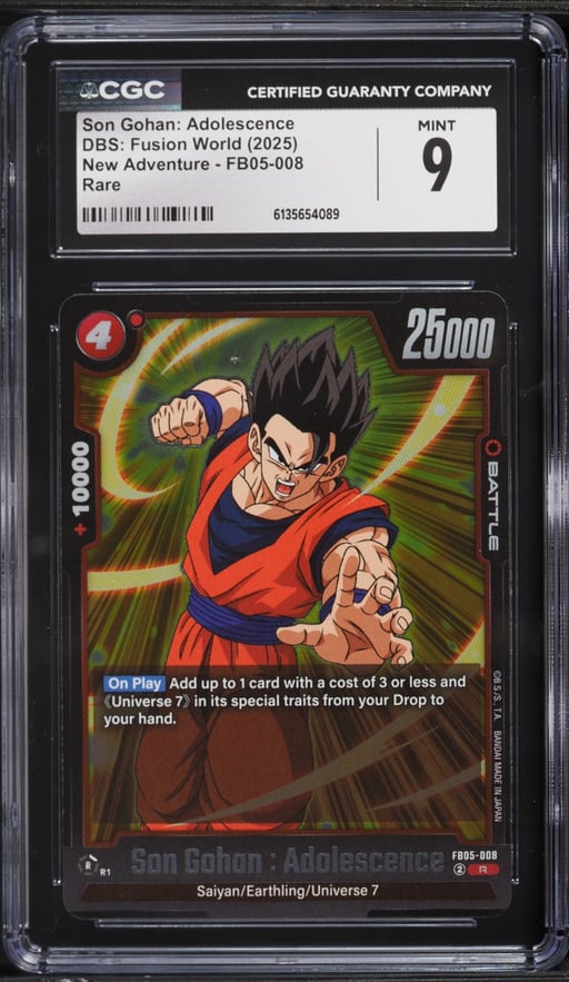 2025 DBS: Fusion World New Adventure Son Gohan: Adolescence #FB05-008 CGC 9 MINT