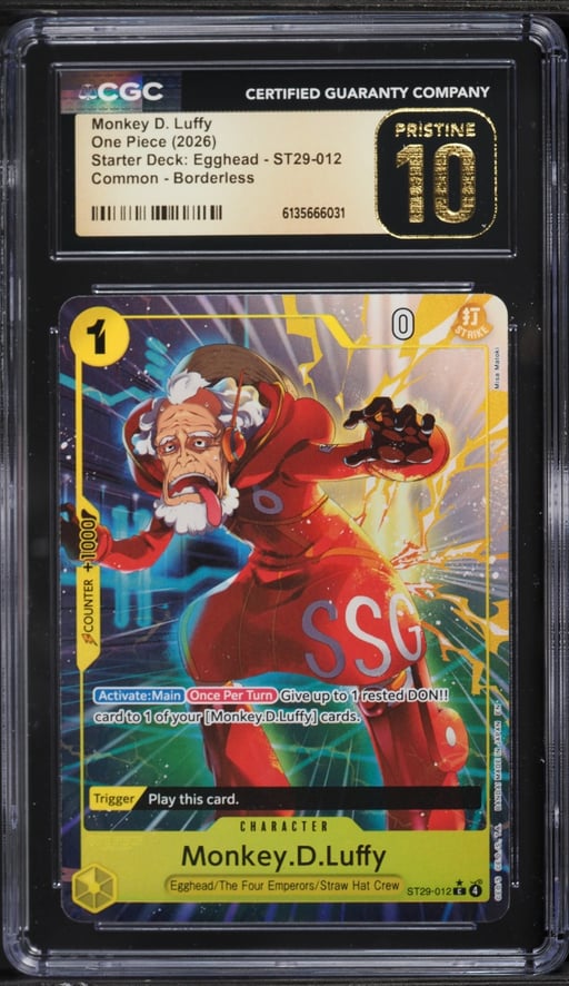2026 One Piece Starter Deck Egghead Borderless Alt Art Monkey D Luffy #ST29-012 CGC 10 PRISTINE