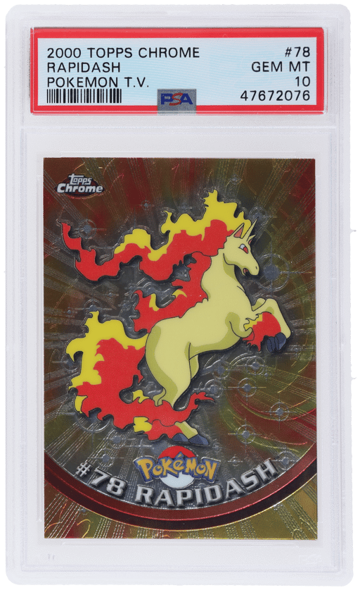 2000 Pokemon Chrome Tv Rapidash #78 PSA 10