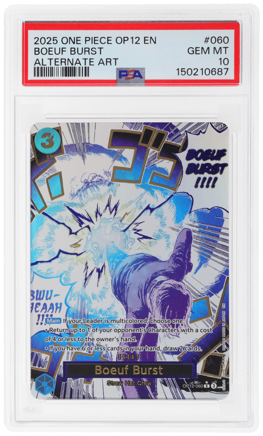 2025 One Piece Legacy of the Master Alternate Art Boeuf Burst #OP12-060 PSA 10