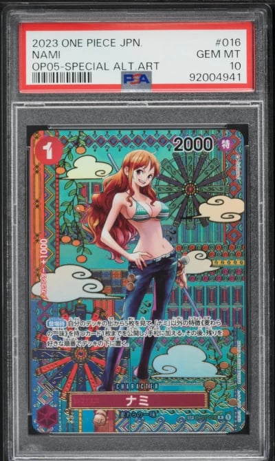 2023 One Piece Japanese Awakening Of The New Era Alt Art Nami #OP01-16 PSA 10 GEM MINT