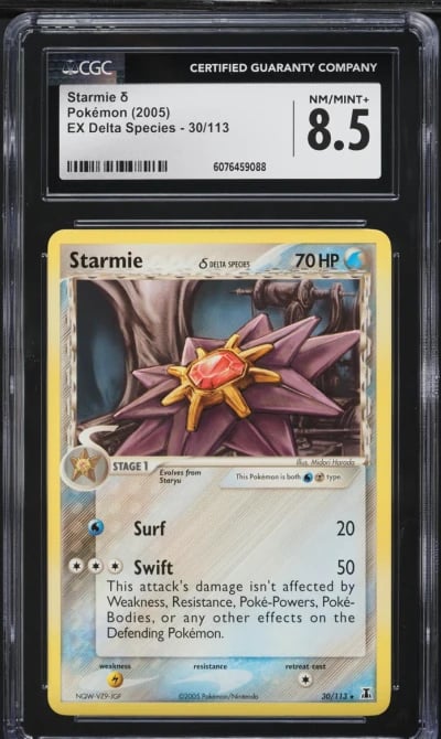 2005 Pokemon EX Delta Species Starmie #30 CGC 8.5 NM-MT+