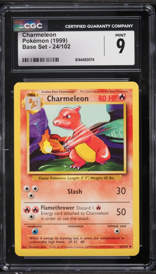 1999 Pokemon Base Set Charmeleon #24 CGC 9 MINT