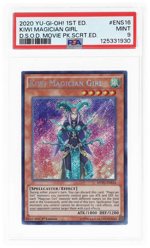 2020 Yu-Gi-Oh! the Dark Side of Dimensions Movie Pack Secret Edition 1st Edition Kiwi Magician Girl #ENS16 PSA 9
