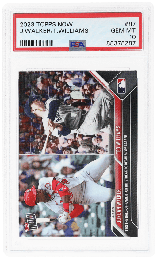 2023 Topps Now Jordan Walker/Ted Williams #87 /2968 PSA 10