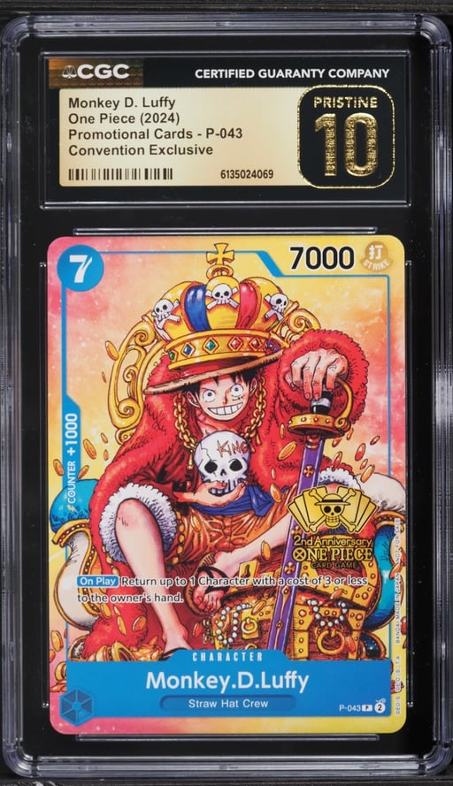 2024 One Piece Promo Convention Exclusive Monkey D. Luffy #P-043 CGC 10 PRISTINE