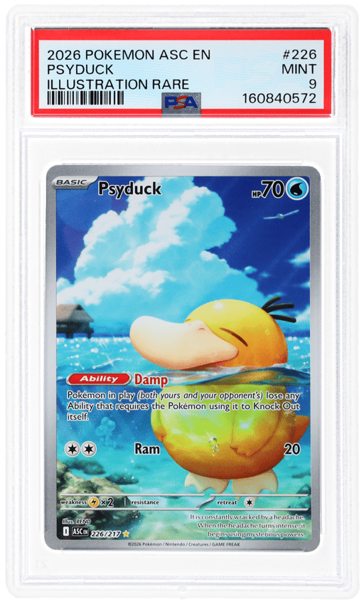 2026 Pokemon Mega Evolution Ascended Heroes Illustration Rare Psyduck #226 PSA 9