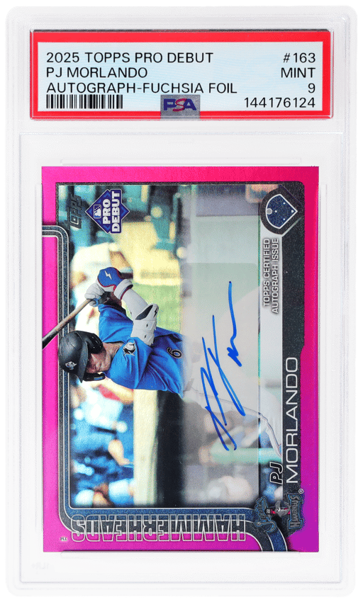 2025 Topps Pro Debut Autograph Fuchsia Foil PJ Morlando #PD163 109/199 PSA 9