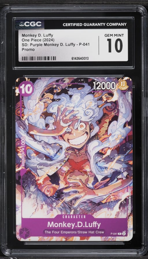 2024 One Piece Japanese Promo Starter Deck Purple Alt Art Monkey D. Luffy #P-41 CGC 10 GEM MINT