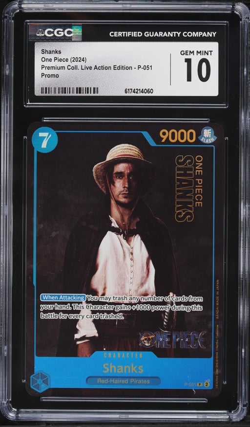 2024 One Piece Promo Premium Collection Live Action Edition Shanks #P-051 CGC 10 GEM MINT