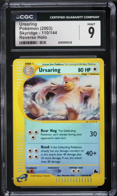 2003 Pokemon Skyridge Reverse Holo Ursaring #110 CGC 9 MINT