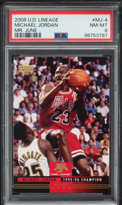 2008 Upper Deck Lineage Mr. June Michael Jordan #MJ-4 PSA 8 NM-MT