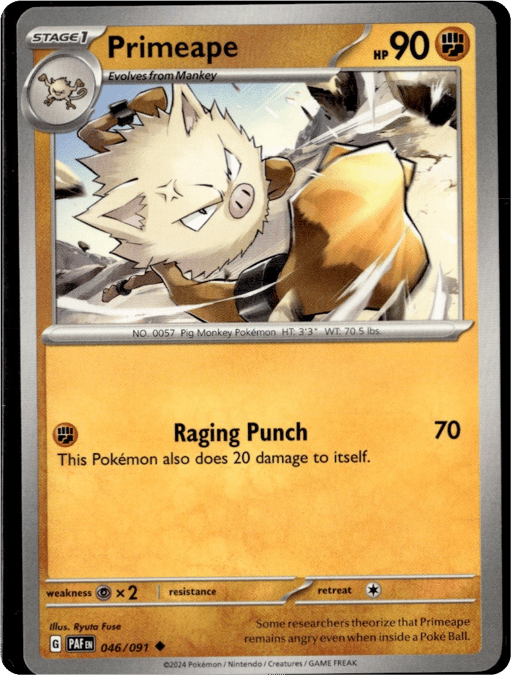 2024 Primeape #46 Paldean Fates