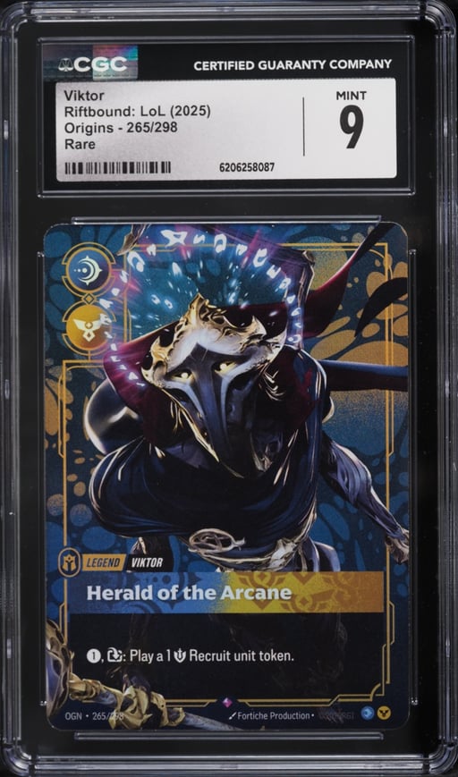 2025 Riftbound League Of Legends LoL Origins Viktor #265 CGC 9 MINT