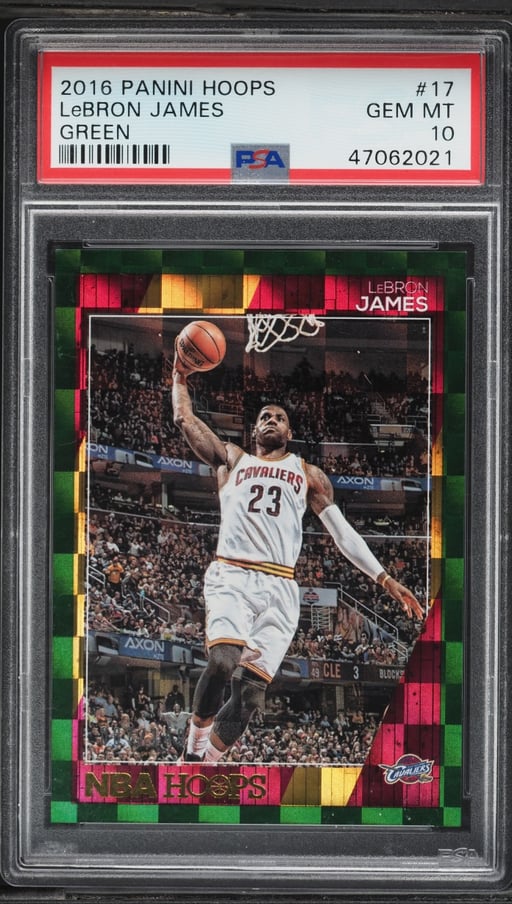 2016 Hoops Green LeBron James /149 #17 PSA 10 GEM MINT