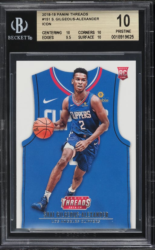 2018 Panini Threads Icon Shai Gilgeous-Alexander ROOKIE #151 BGS 10 PRISTINE
