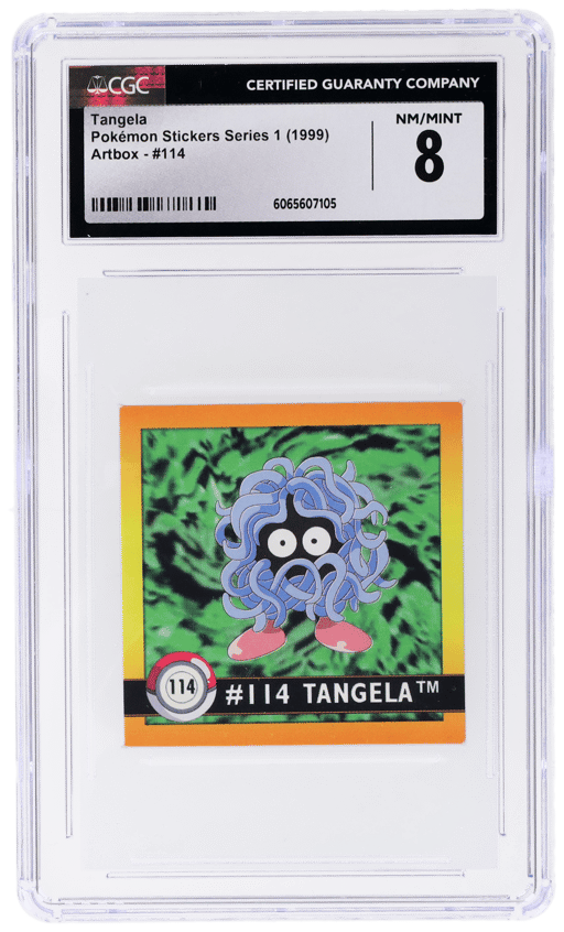 1999 Pokemon Stickers Series 1 Artbox Tangela #114 CGC 8