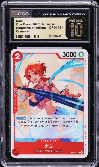 2023 One Piece Japanese Kingdoms Of Intrigue Nami #OP04-011 CGC 10 PRISTINE