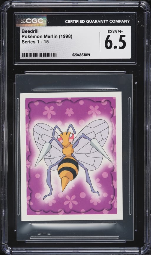 1998 Pokemon Merlin Series 1 Beedrill #15 CGC 6.5 EXMT+