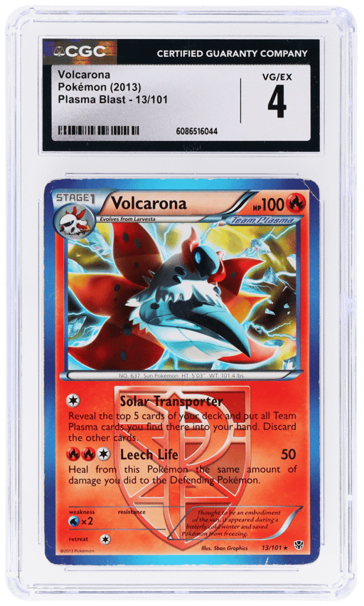 2013 Pokemon Plasma Blast Volcarona #13 CGC 4