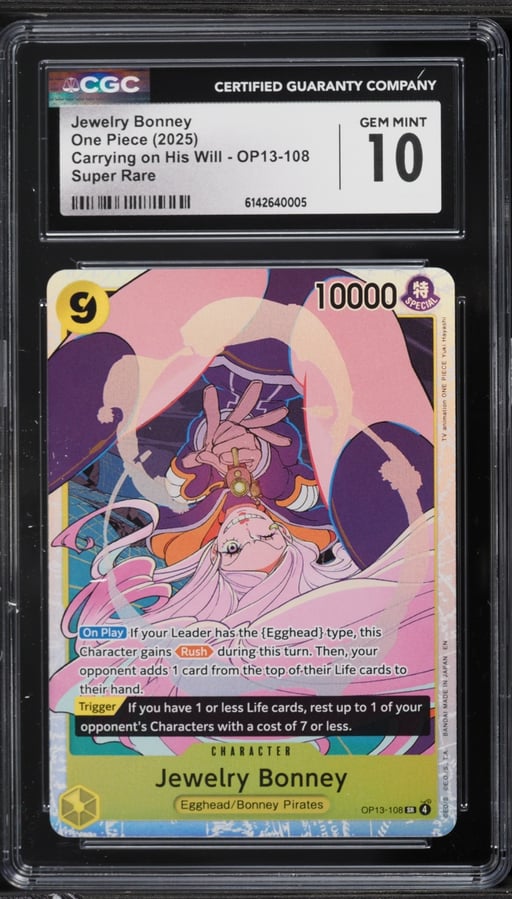 2025 One Piece Carrying On His Will SR Jewelry Bonney #OP13-108 CGC 10 GEM MINT