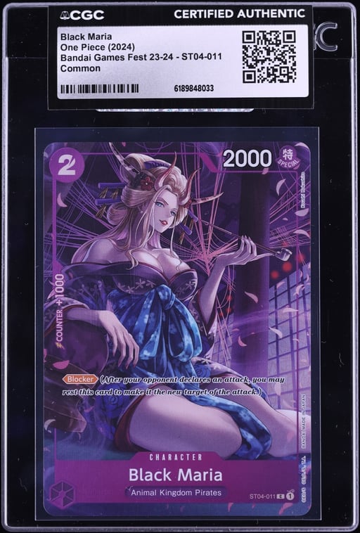 2024 One Piece Bandai Games Fest Black Maria #ST04-011 CGC AUTH