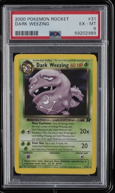 2000 POKEMON ROCKET #31 DARK WEE
