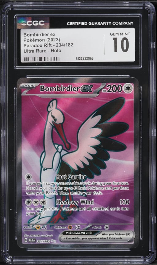 2023 Pokemon SV Paradox Rift Full Art Bombirdier ex #234 CGC 10 GEM MINT