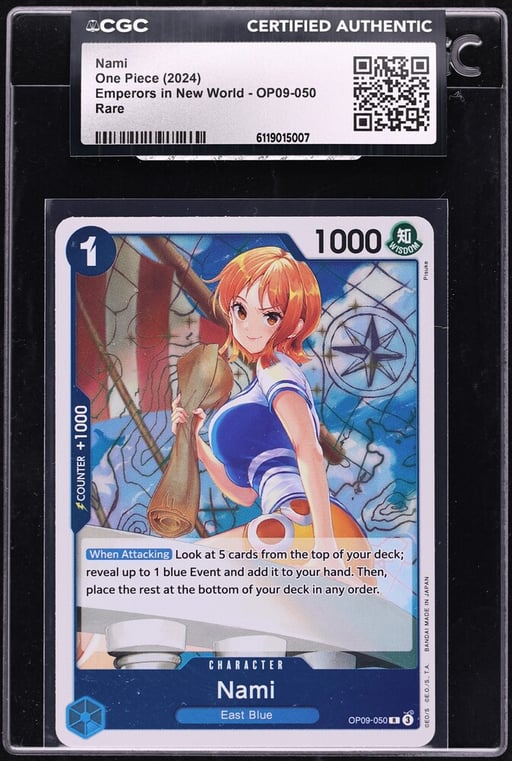 2024 One Piece Emperors In New World Nami #OP09-050 CGC AUTH