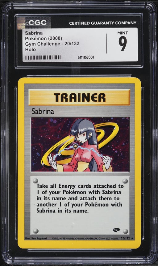 2000 Pokemon Gym Challenge Holo Sabrina #20 CGC 9 MINT