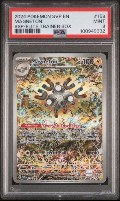 2024 POKEMON SVP EN-SV BLACK STAR PROMO #159 MAGNETON PSA 9