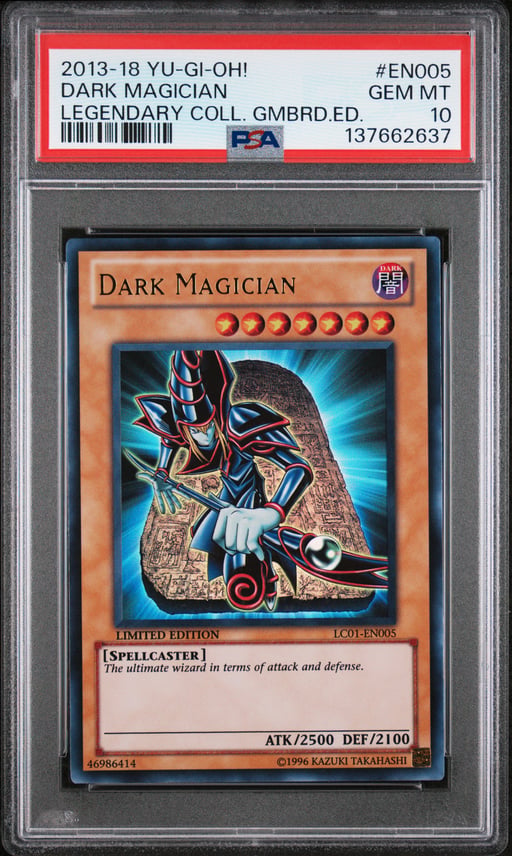 2013-2018 YU-GI-OH! LEGENDARY COLLECTION GAMEBOARD EDITION EN005 DARK MAGICIAN PSA 10