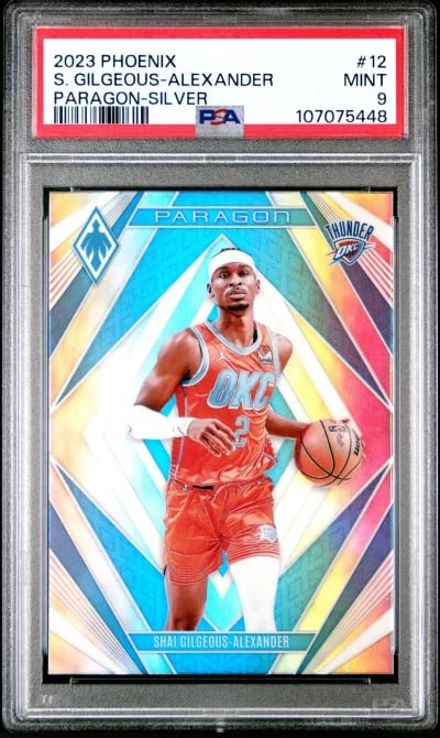 2023 PANINI PHOENIX PARAGON SILVER #12 SHAI GILGEOUS-ALEXANDER PSA 9