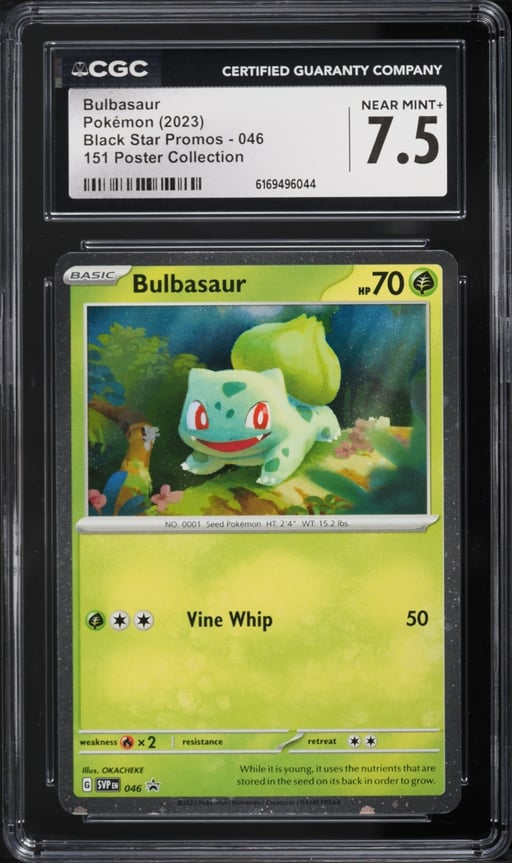 2023 Pokemon Scarlet & Violet Promo 151 Poster Collection Bulbasaur #46 CGC 7.5 NRMT+