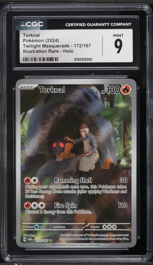 2024 Pokemon Scarlet & Violet Twilight Masquerade IR Torkoal #172 CGC 9 MINT