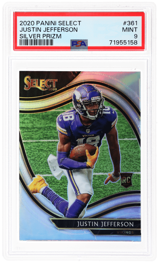 2020 Panini Select Field Level Silver Prizm Justin Jefferson #361 PSA 9