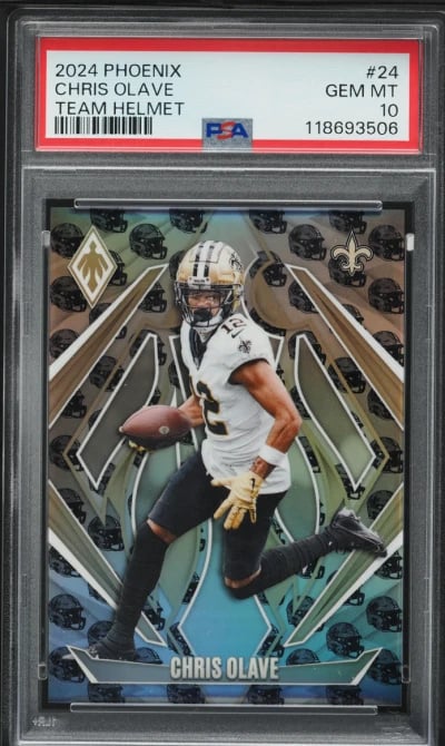 2024 Panini Phoenix Team Helmet Chris Olave /399 #24 PSA 10 GEM MINT