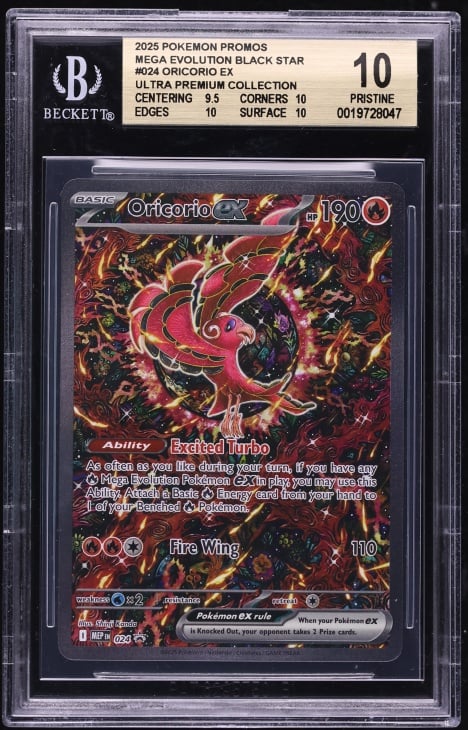 2025 Pokemon Mega Evolution Promo Ultra Premium Full Art Oricorio ex #24 BGS 10 PRISTINE