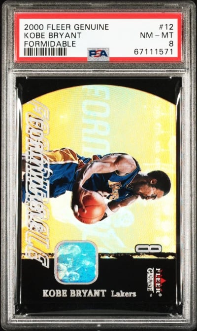 2000 FLEER GENUINE FORMIDABLE FORMIDABLE #12 KOBE BRYANT PSA 8