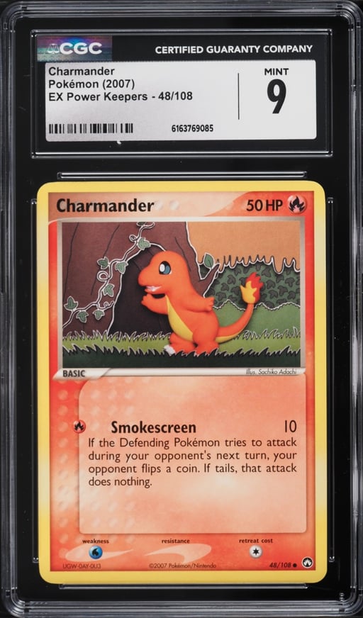 2007 Pokemon EX Power Keepers Charmander #48 CGC 9 MINT