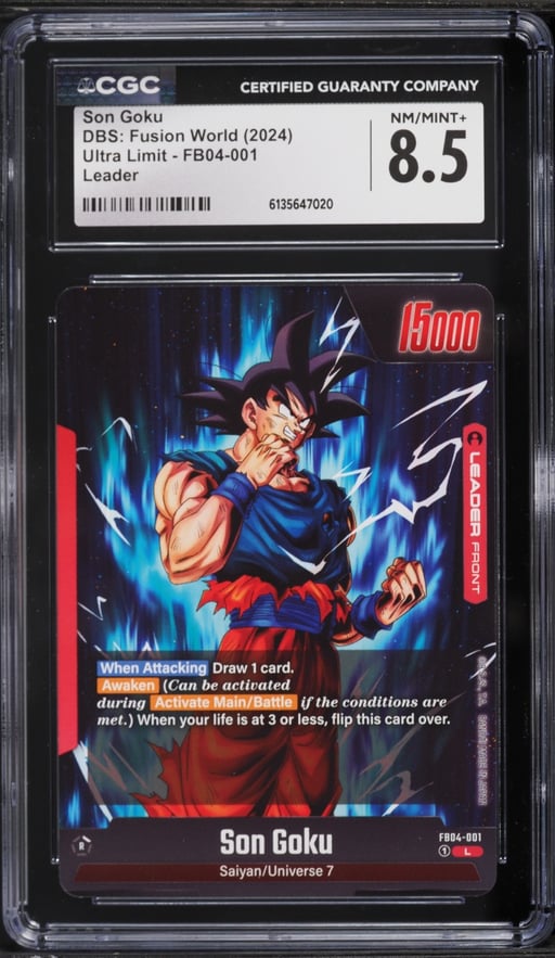 2024 DBS: Fusion World Ultra Limit Son Goku #FB04-001 CGC 8.5 NM-MT+