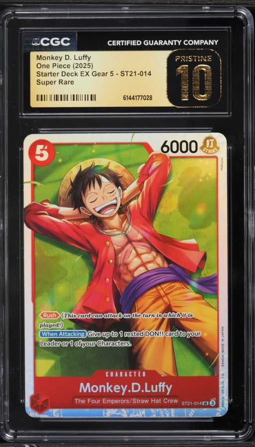 2025 One Piece Starter Deck EX Gear 5 SR Monkey D. Luffy #ST21-014 CGC 10 PRISTINE