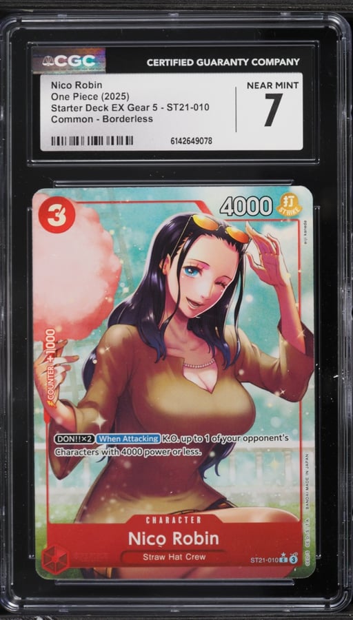 2025 One Piece Starter Deck EX Gear 5 Alt Art Nico Robin #ST21-010 CGC 7 NRMT