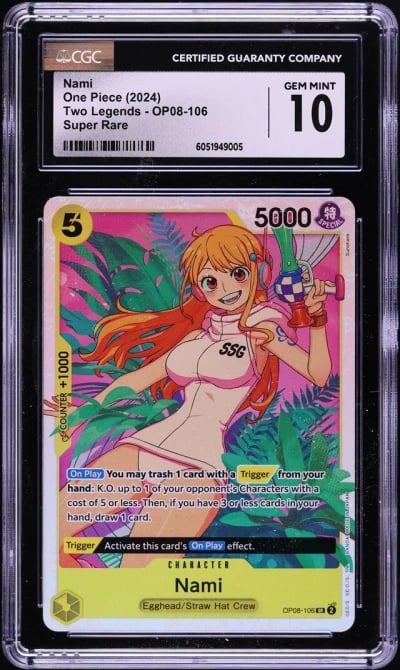 2024 One Piece Two Legends Nami #OP08-106 CGC 10 GEM MINT