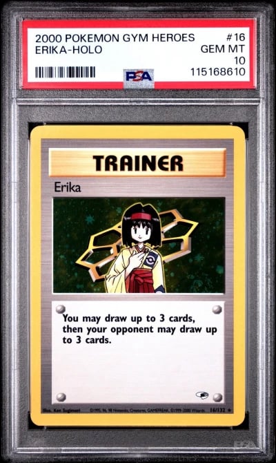 2000 POKEMON GYM HEROES #16 ERIK