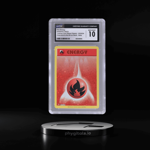 2023 Pokemon Trading Card Game Classic Charizard and Ho Oh Ex Deck Holo Fire Energy #33 CGC 10